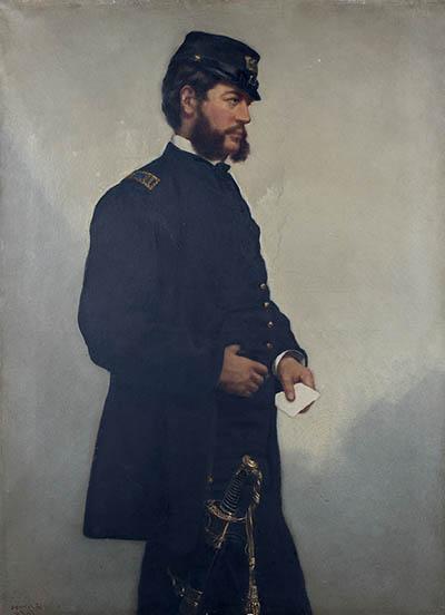 Captain George H. Bush of the 13th Regiment of Massachusetts Infantry (Post mortem) Oil on canvas